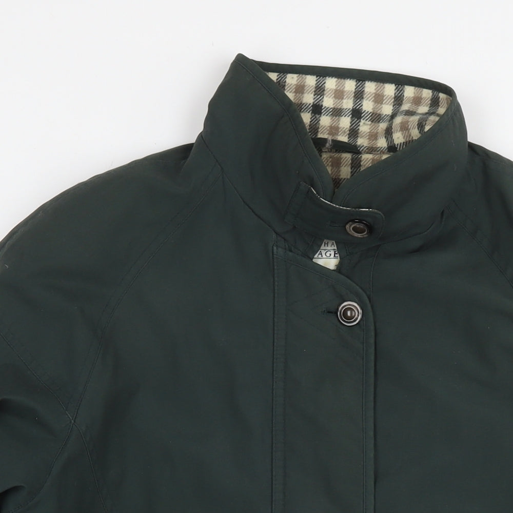 Debenhams Womens Green Bomber Jacket Coat Size 10 Zip