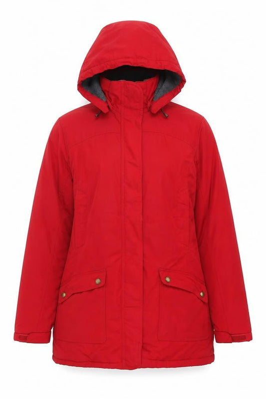 Lands' End Womens Red Jacket Size M Zip