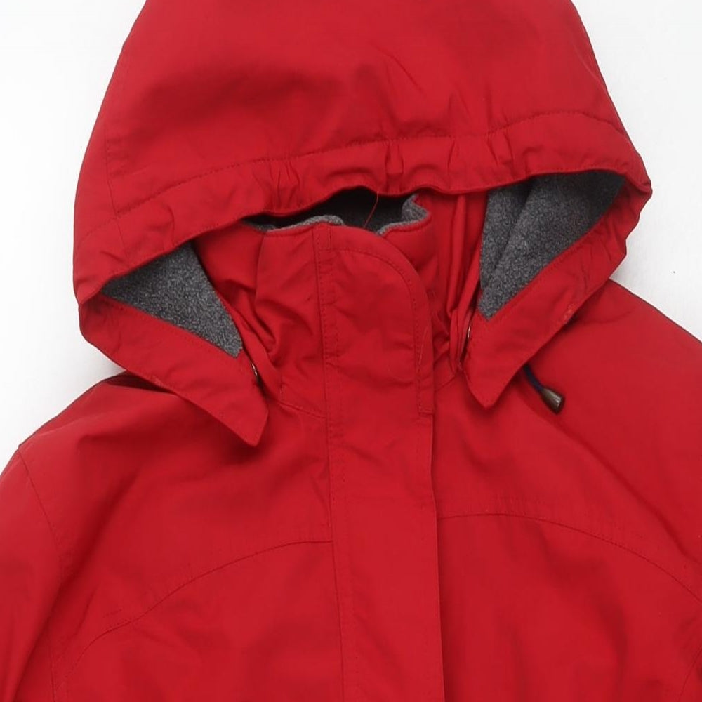 Lands' End Womens Red Jacket Size M Zip