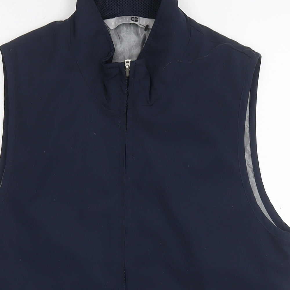 BHS Womens Blue Gilet Waistcoat Size 10 Zip