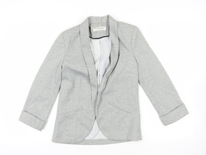 Additional front view of Miss Selfridge Grey Blazer UK 4 Casual Workwear