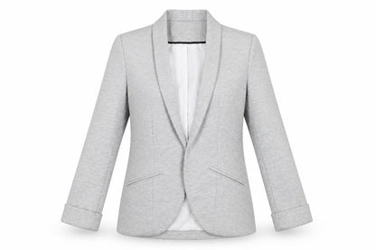 Front view of Miss Selfridge Grey Blazer UK 4 Casual Workwear