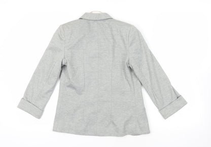 Back view of Miss Selfridge Grey Blazer UK 4 Casual Workwear