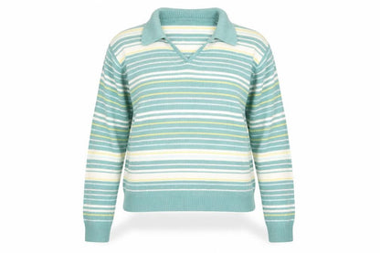 Front view of EWM Multicoloured Striped jumper, size 14