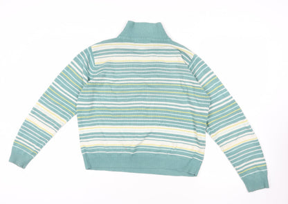 Back view of EWM Multicoloured Striped jumper, size 14