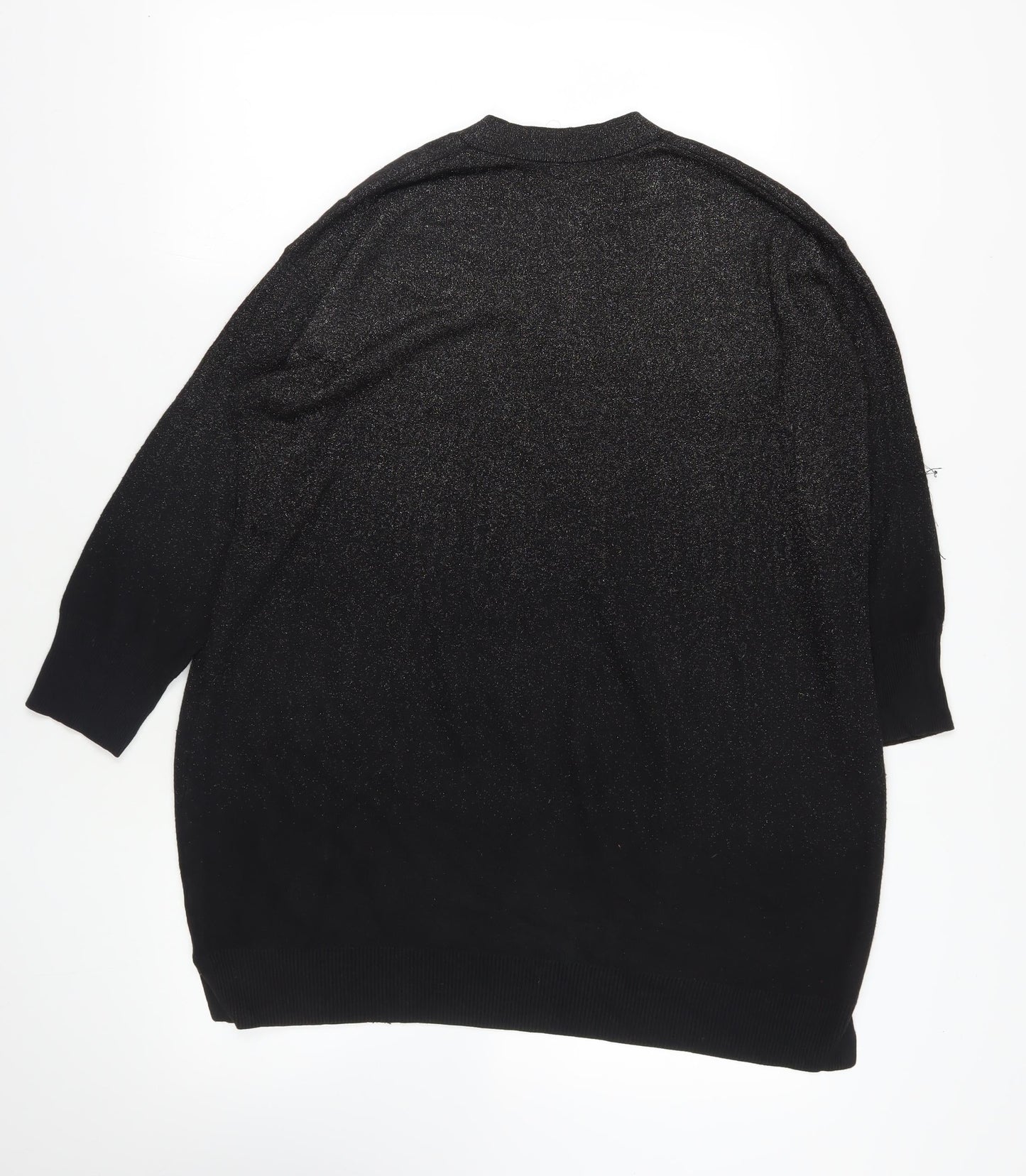 White Label Black V-Neck Pullover Jumper - Size L