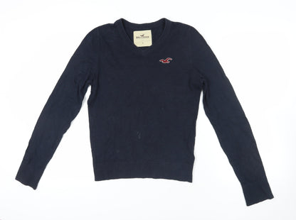 Additional front view of Hollister Blue V-Neck jumper S
