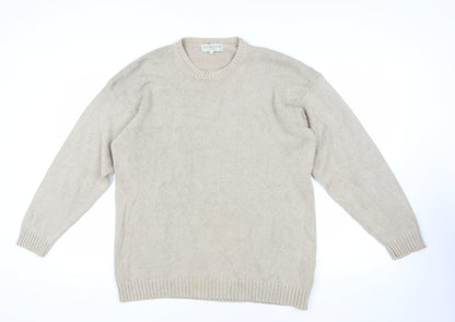 Additional front view of Country Trader Beige L Pullover Crew Neck Jumper