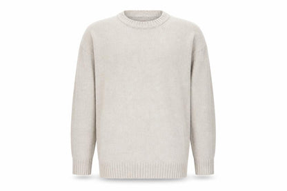 Front view of Country Trader Beige L Pullover Crew Neck Jumper