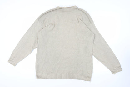 Back view of Country Trader Beige L Pullover Crew Neck Jumper
