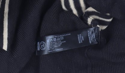 Close-up detail of Debenhams Beige & Black Striped jumper, size 12