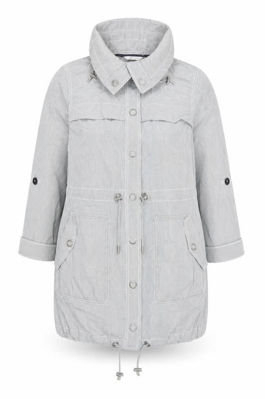 Front view of Marks & Spencer Grey Hooded Jacket, size 10