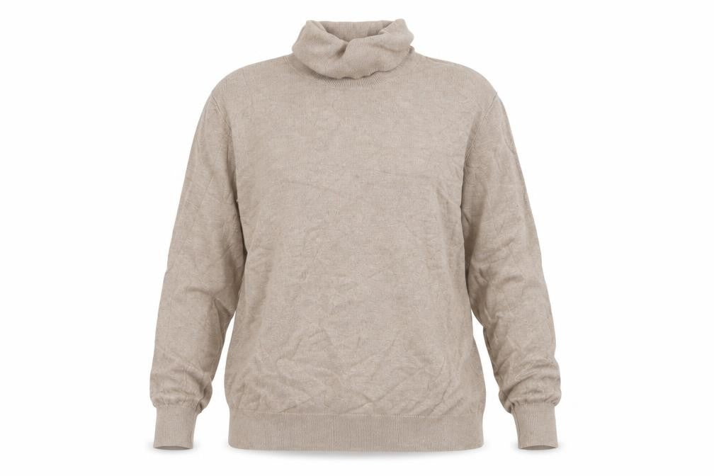 H&M Beige Roll Neck Jumper, Size 12, Excellent