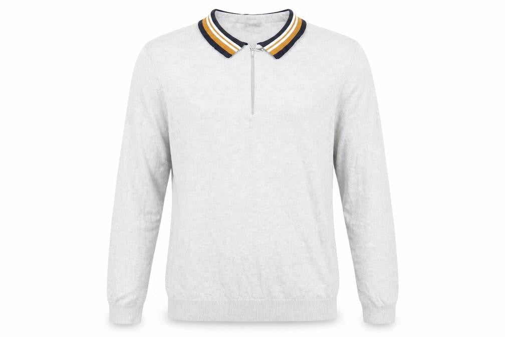New Look Grey M Collared Pullover Jumper
