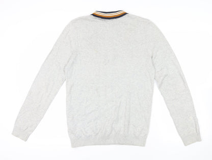 Back view of New Look Grey M Collared jumper