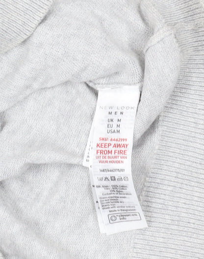 Close-up detail of New Look Grey M Collared jumper