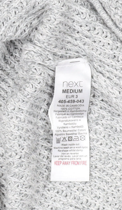 Close-up detail of Next Grey Crew Neck Cotton Jumper, size M