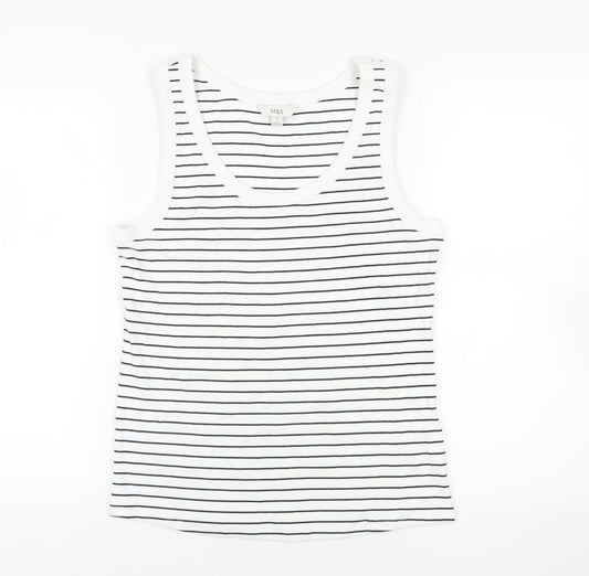 Marks and Spencer Striped Cotton Tank, Size 18