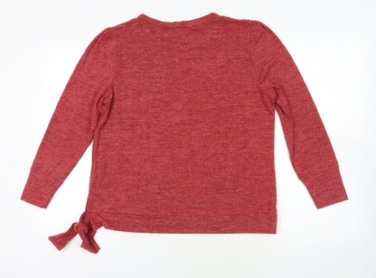 Back view of Klass Red jumper L with Chain Accent