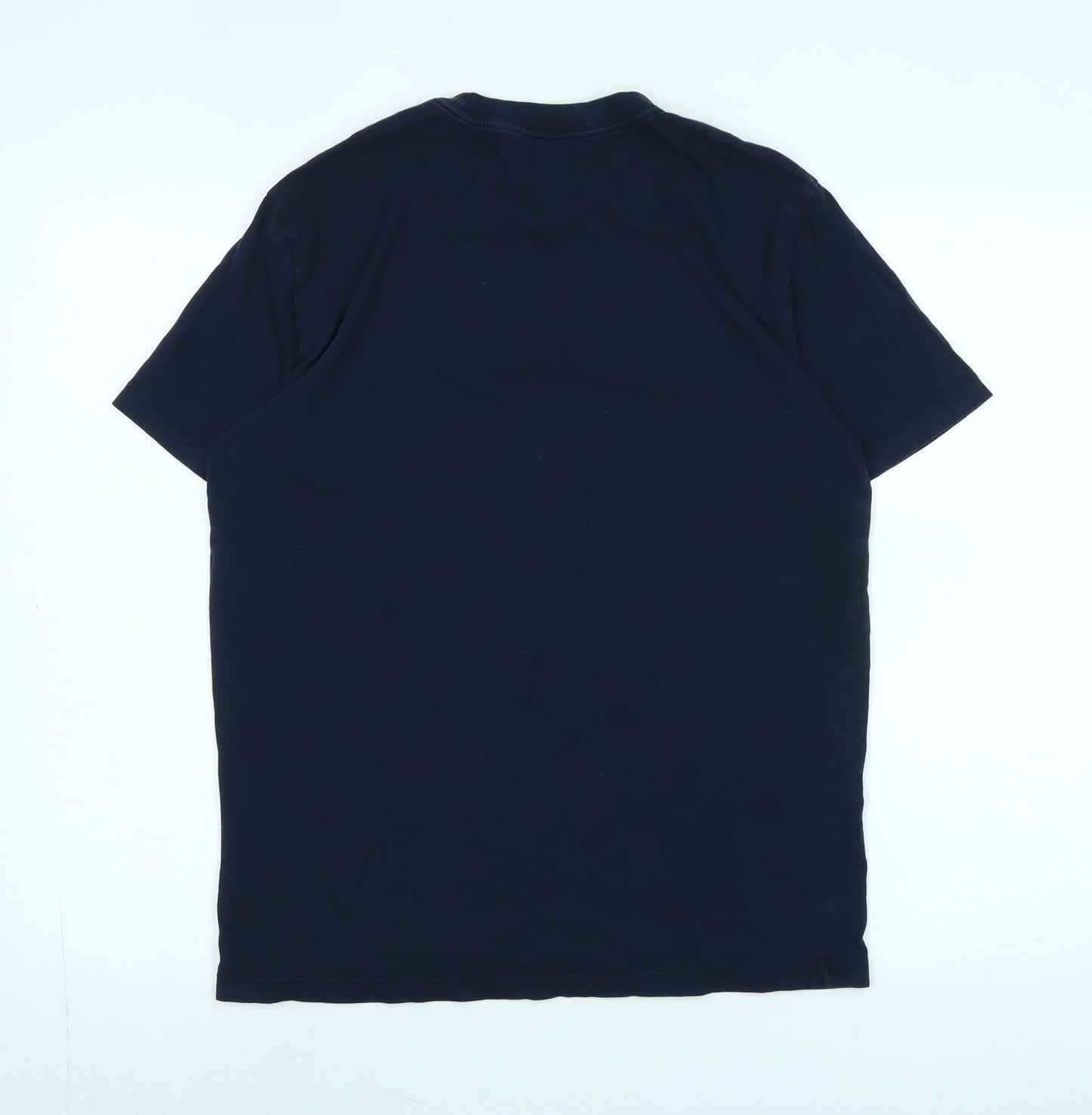Gap Mens Blue Cotton T-Shirt Size S Crew Neck - Logo