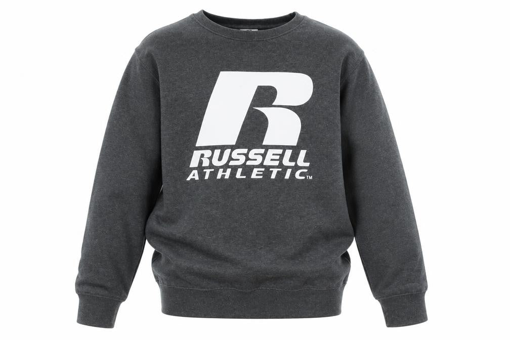 Russell Athletic Boys Grey Cotton Pullover Sweatshirt Size 12-13 Years - Logo
