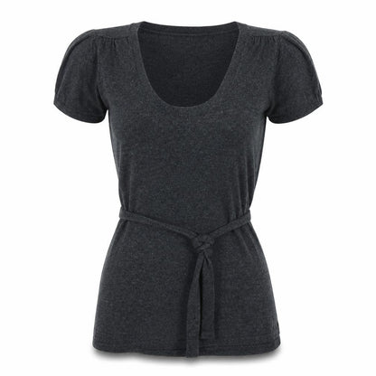 Mango Womens Grey Scoop Neck Viscose Pullover Jumper Size S - Logo
