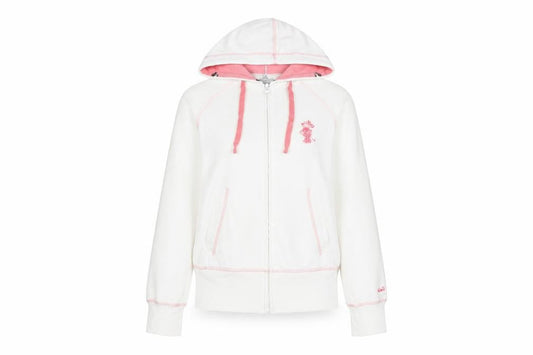 Disney Girls White Jacket Size S Zip - Logo