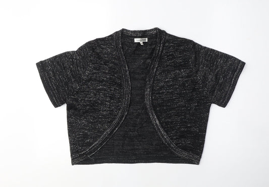 Tommy & Kate Womens Black Crew Neck Acrylic Shrug Jumper Size 16 - Sparkle