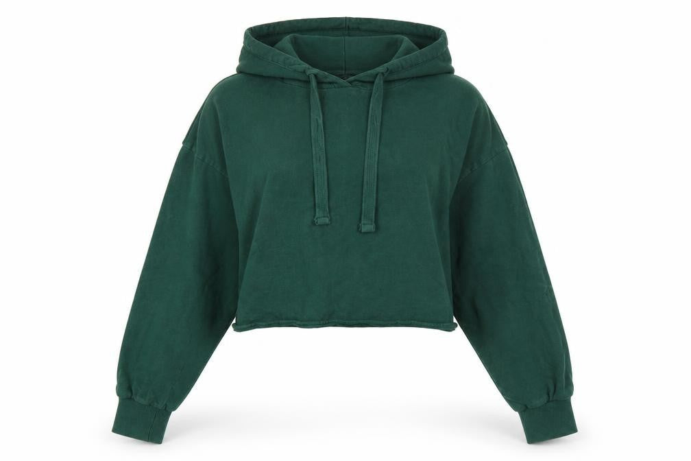 Bershka Womens Green Cotton Pullover Hoodie Size S Pullover