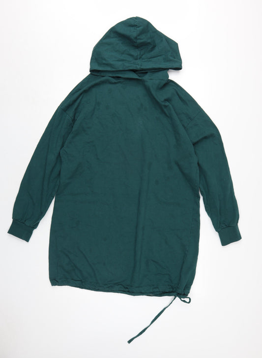 ASOS Womens Green Cotton Pullover Hoodie Size 12 Pullover