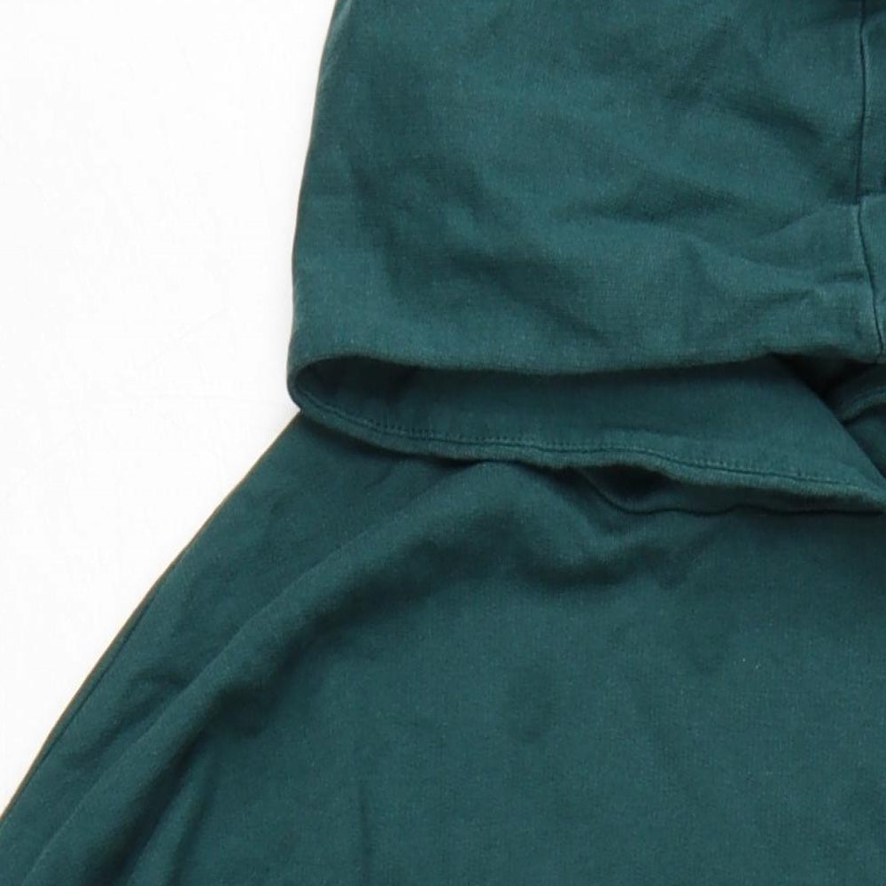 ASOS Womens Green Cotton Pullover Hoodie Size 12 Pullover