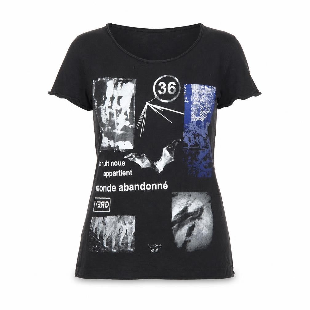 H&M Womens Black Cotton Basic T-Shirt Size S Round Neck