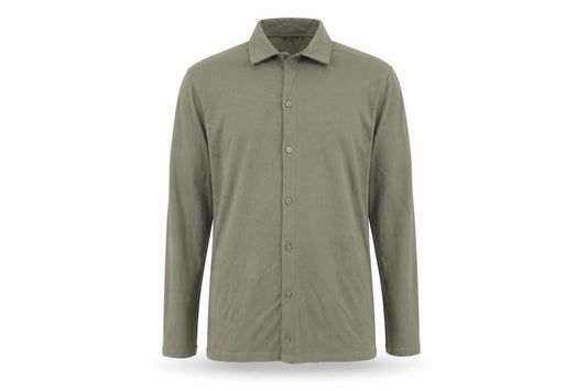 ASOS Mens Green Cotton Button-Up Size L Collared Button