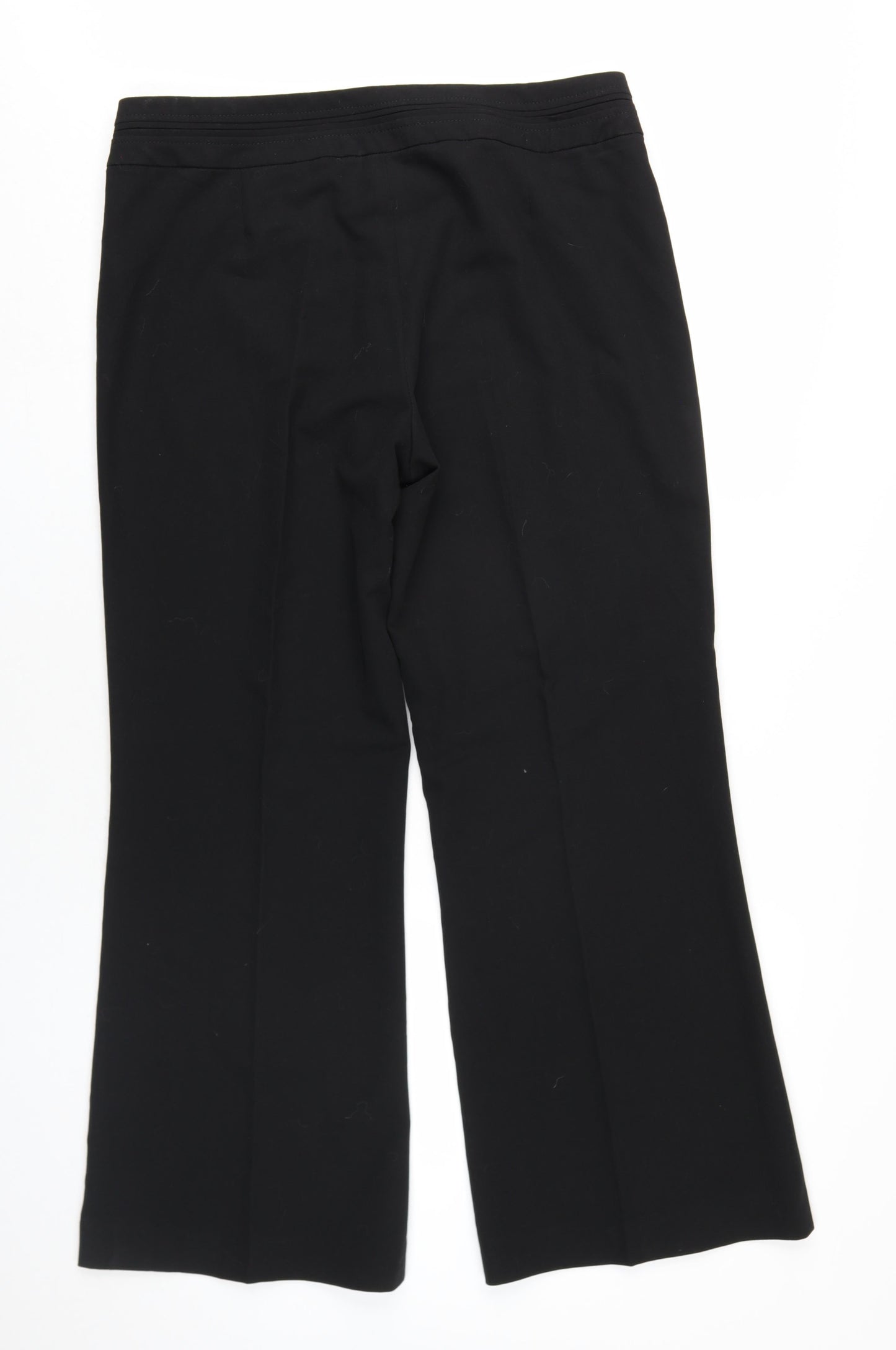 Debenhams Womens Black Polyester Trousers Size 14 L30 in Regular Zip