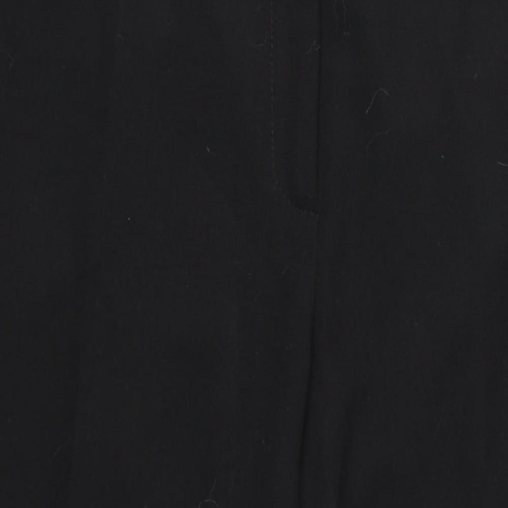 Debenhams Womens Black Polyester Trousers Size 14 L30 in Regular Zip