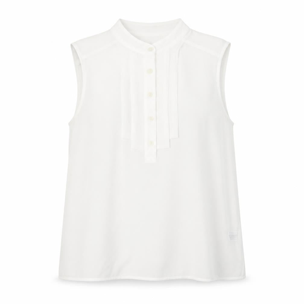 Minuet Womens White Polyester Basic Blouse Size 16 Round Neck