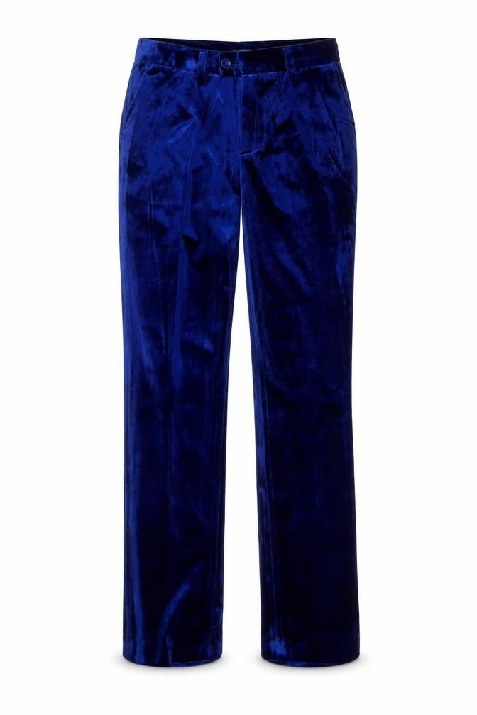 Romano Womens Blue Polyester Trousers Size 12 L25 in Regular Button