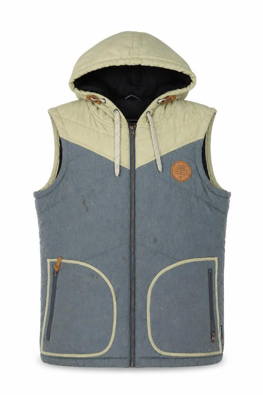 Westbeach Mens Grey Gilet Waistcoat Size M Zip