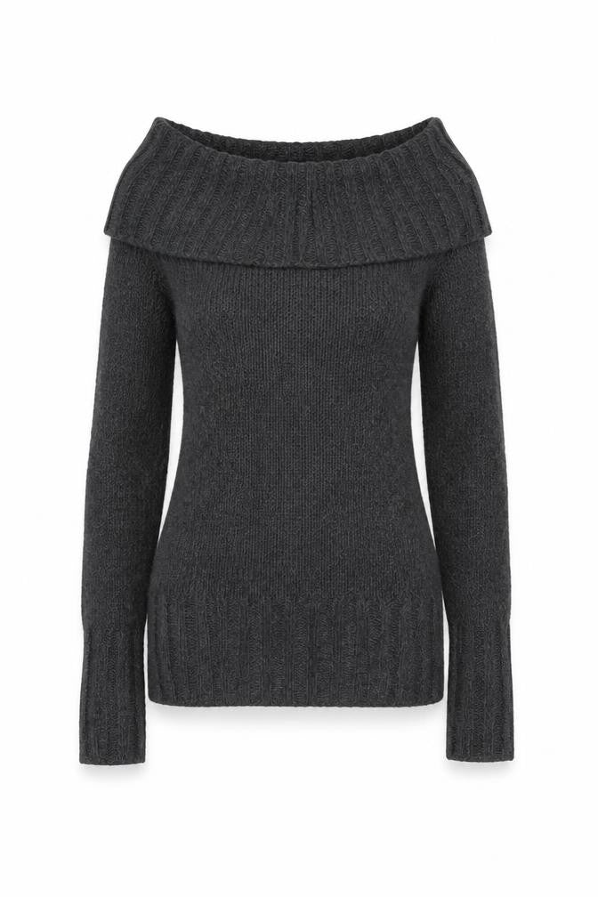 Lee Cooper Womens Grey Roll Neck Acrylic Pullover Jumper Size 8