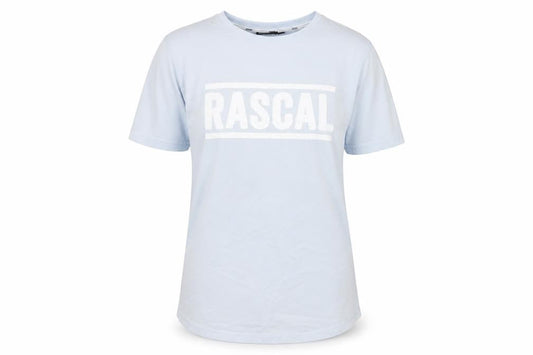 Rascal Womens Blue Cotton Basic T-Shirt Size L Crew Neck