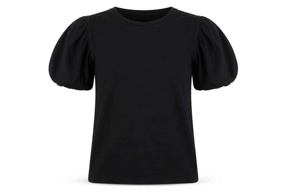 Warehouse Womens Black Cotton Basic T-Shirt Size 10 Round Neck