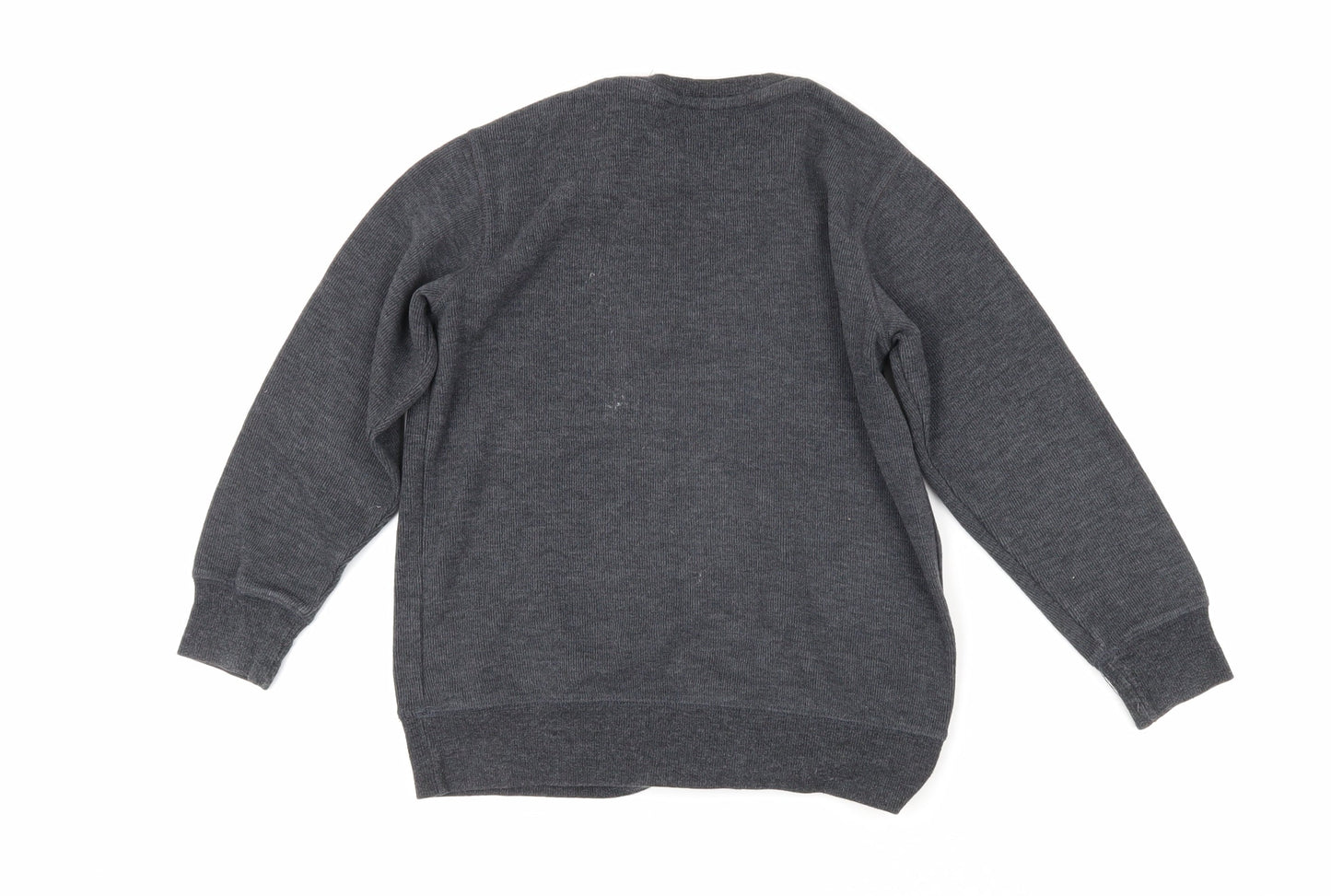 NEXT Boys Grey Acrylic Basic Casual Size 8 Years Round Neck Pullover