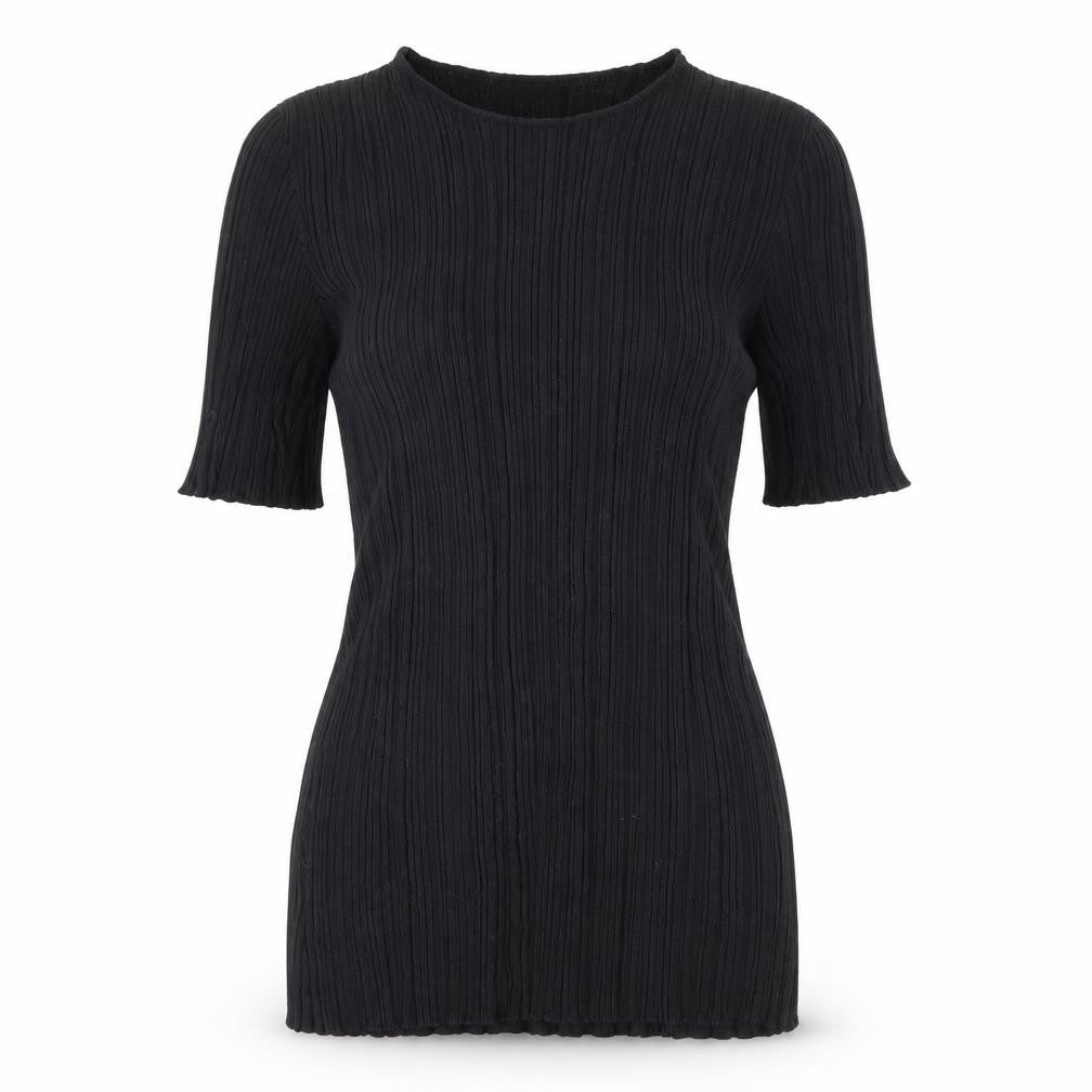 H&M Womens Black Round Neck Viscose Pullover Jumper Size S