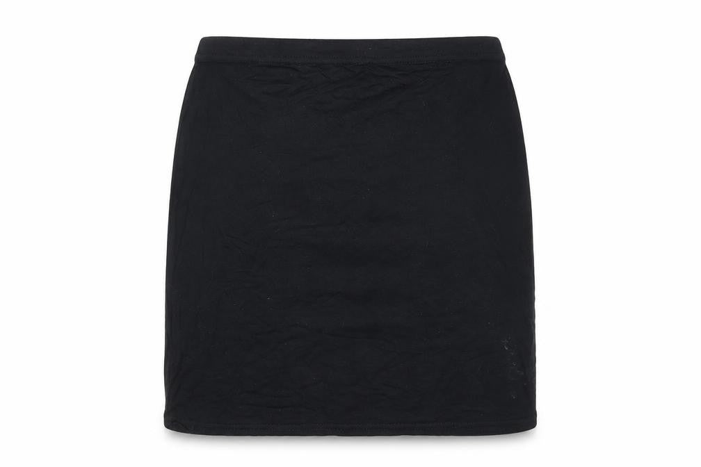 Boohoo Womens Black Viscose Mini Skirt Size 8 - Skeleton