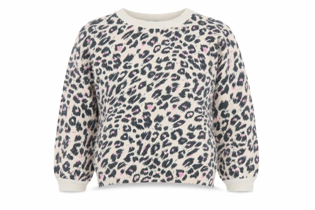 Wallis Womens Beige Boat Neck Animal Print Acrylic Pullover Jumper Size 12