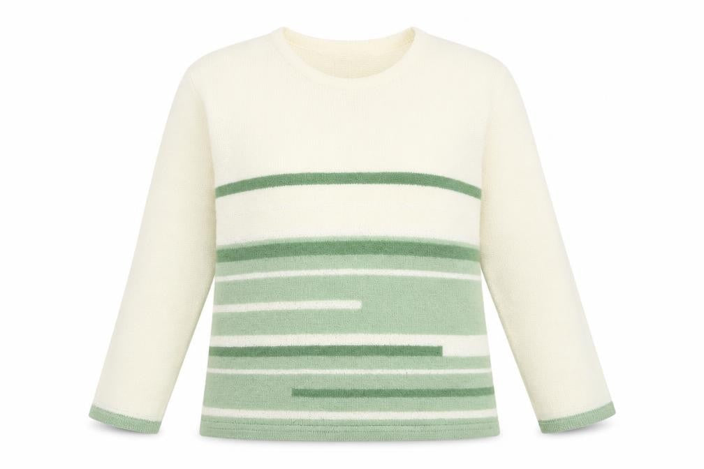Annabelle Womens Green Crew Neck Acrylic Pullover Jumper Size S