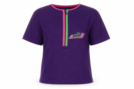 Campagnolo Womens Purple Cotton Basic T-Shirt Size M Crew Neck - New athletic concept