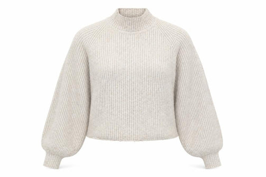 Mango Womens Beige Round Neck Acrylic Pullover Jumper Size M