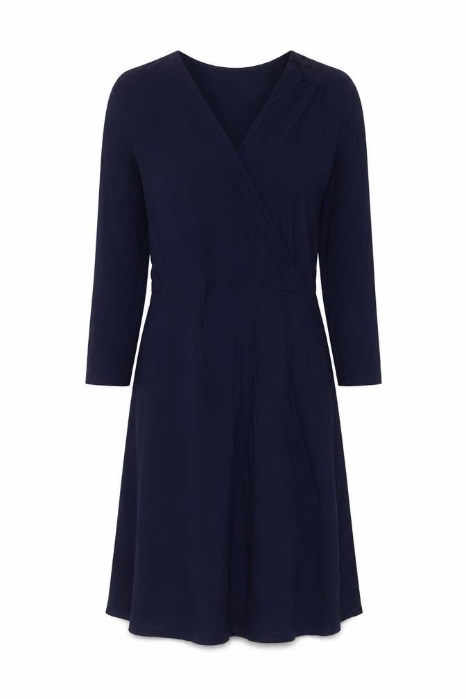 Warehouse Womens Blue Viscose A-Line Size 12 V-Neck Pullover