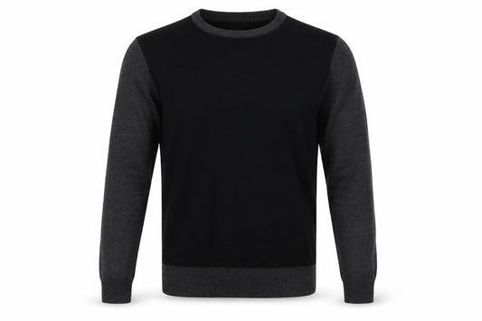 New Look Mens Black Crew Neck Acrylic Pullover Jumper Size M Long Sleeve